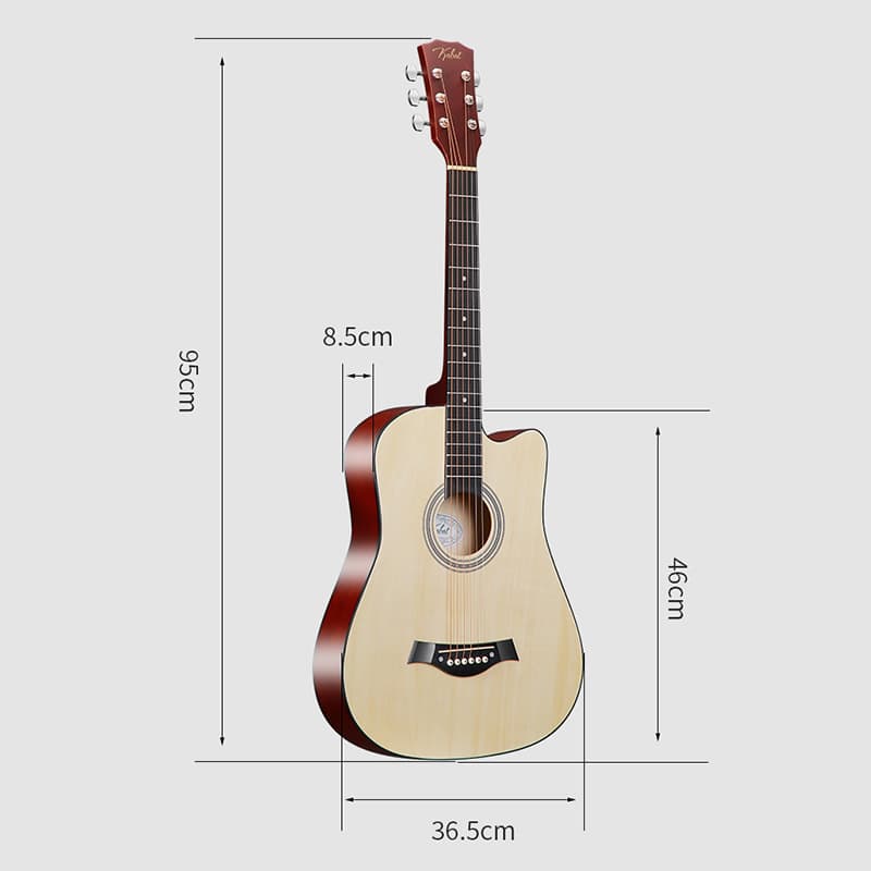 Factory direct supply of new carbon fiber handle 38-inch large quantity in stock folk acoustic guitar beginners practice instrument popular model 6