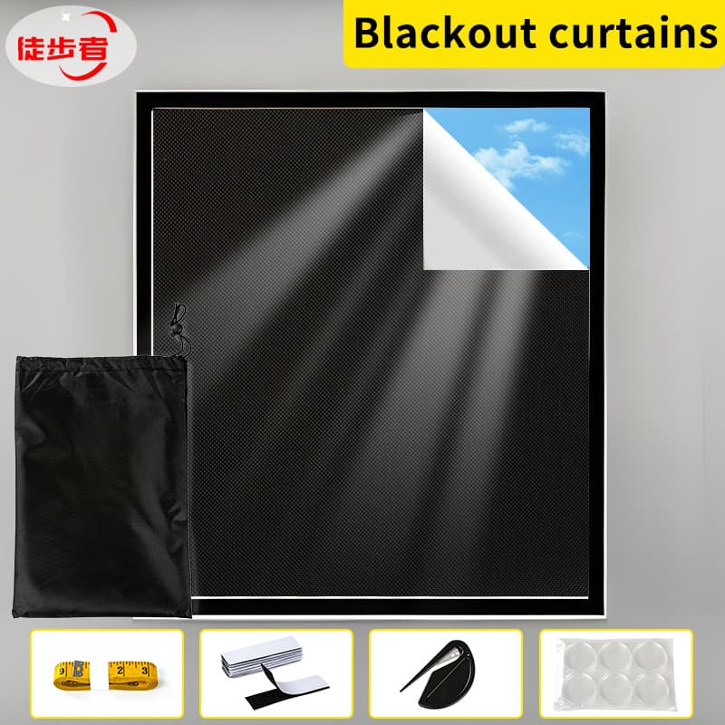 Amazon Portable Full Blackout Curtains DIY Custom Cut Blinds No Drilling Travel Blackout Curtains 1