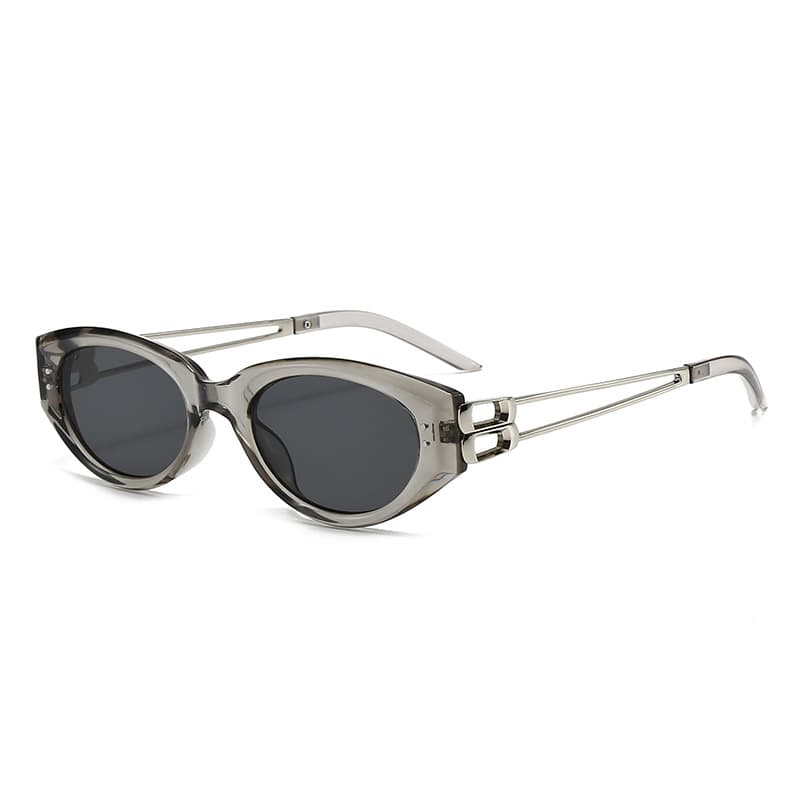 Jennie's same style 2025 new metal leg cat-eye sunglasses women's high-end fashion polarized sunglasses trend 10