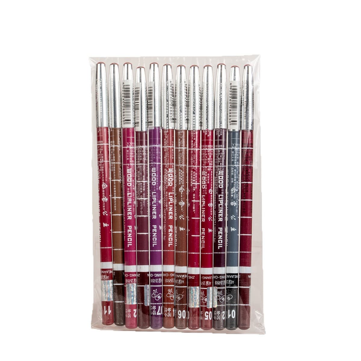 Makeup beauty pen wood lipliner pencil white princess lip liner 12 pieces mixed cross-border hot product 6