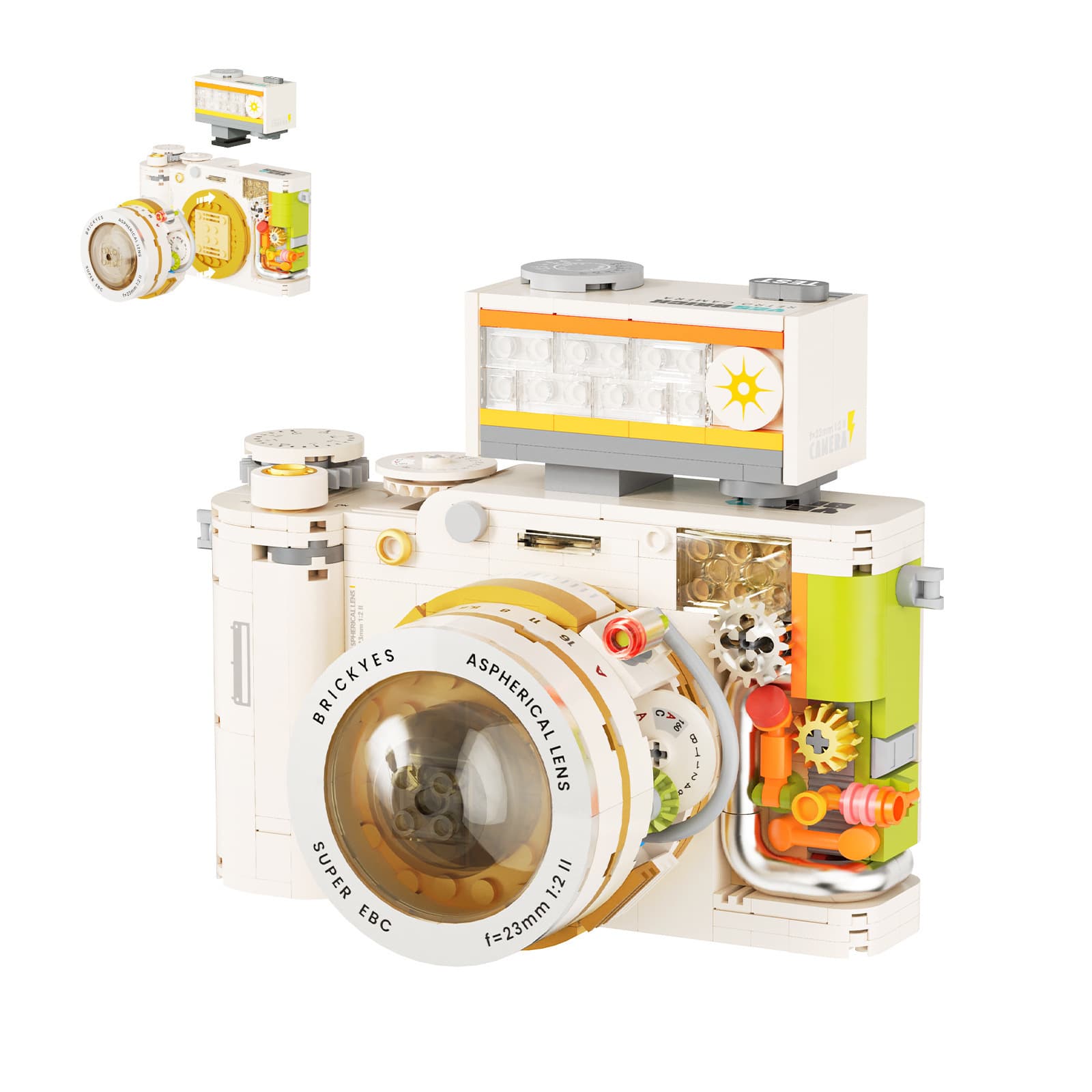 Compatible with LEGO mechanical double retro camera assembly handmade figures children's toys model ornaments gifts 6