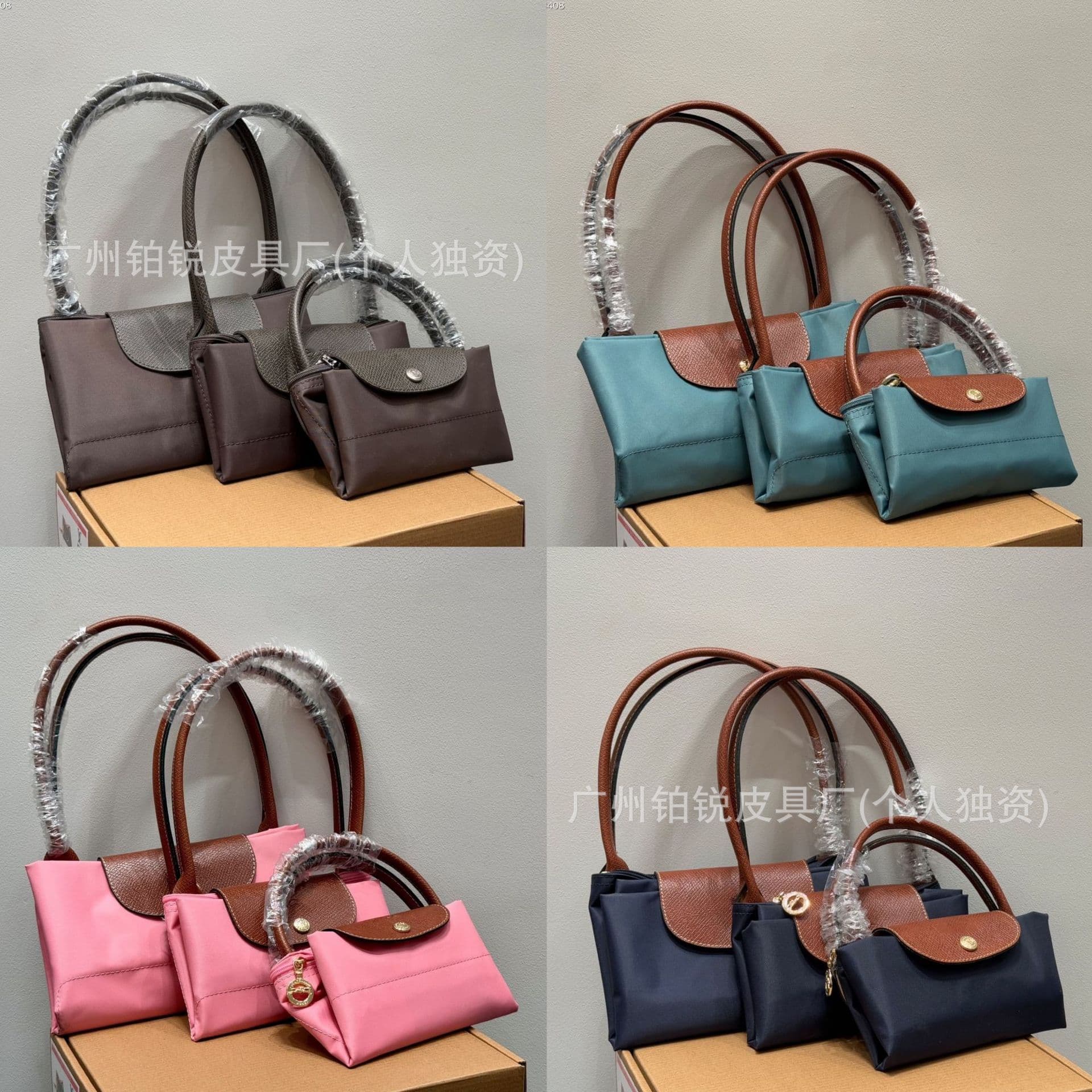 High Edition Dragon Inlaid 70th Anniversary Nylon Genuine Leather Handbag Embroidered Large Capacity Tote Bag Waterproof Folding Shoulder Bag for Women 5