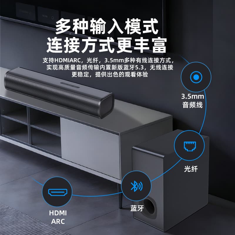 Cross-border Sound Blaster Bluetooth Speaker Home Theater Surround Panoramic Sound TV Audio Echo Wall 5.1 Sound Bar Speaker 4
