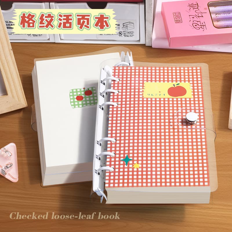 a6 tomato notebook crystal shell loose-leaf blank notebook student diary loose-leaf notepad 2