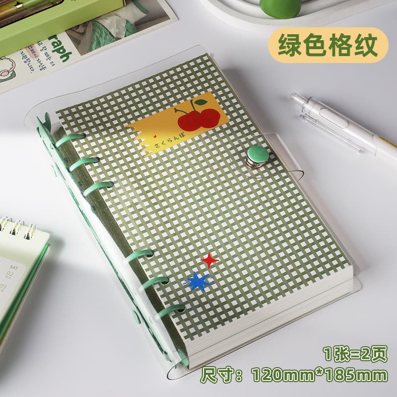 a6 tomato notebook crystal shell loose-leaf blank notebook student diary loose-leaf notepad 7