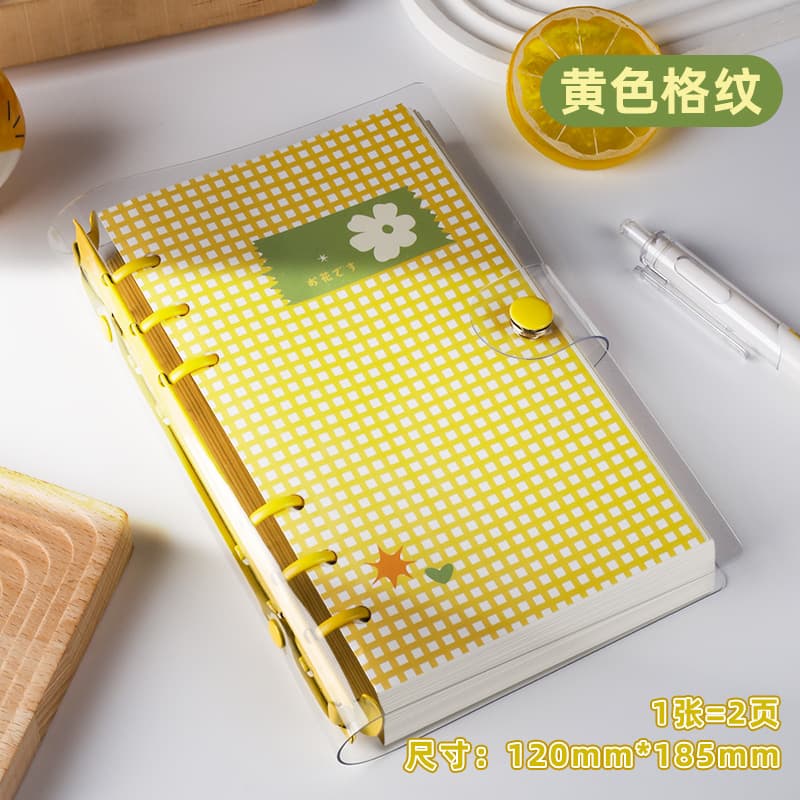 a6 tomato notebook crystal shell loose-leaf blank notebook student diary loose-leaf notepad 8