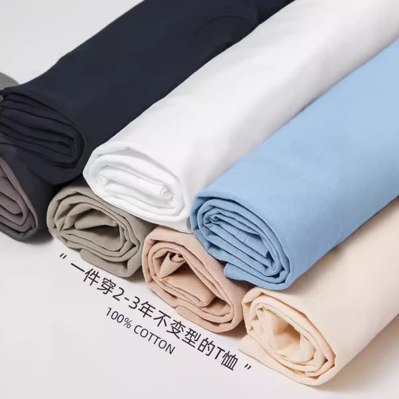 Heavy 230g solid color T-shirt short-sleeved women's bottoming shirt pure white T-shirt combed cotton men's half-sleeve loose summer cotton 3