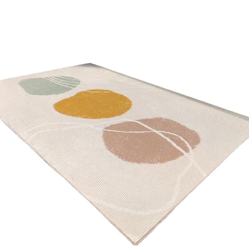 Cream-style living room carpet, sofa, coffee table, light luxury texture floor mat, stain-resistant, wipeable, water-absorbent, non-slip floor, bedroom 6