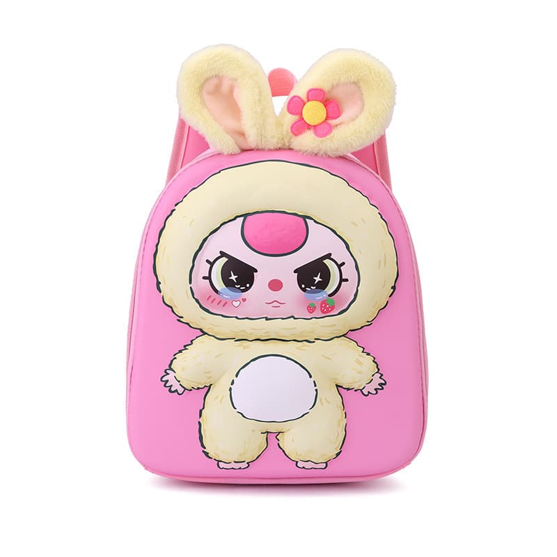 New Falling Cute Children's School Bag Cute Plush Doll Backpack Big Ears Cartoon Backpack Kindergarten 7