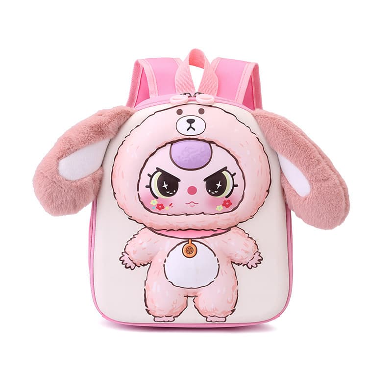 New Falling Cute Children's School Bag Cute Plush Doll Backpack Big Ears Cartoon Backpack Kindergarten 9