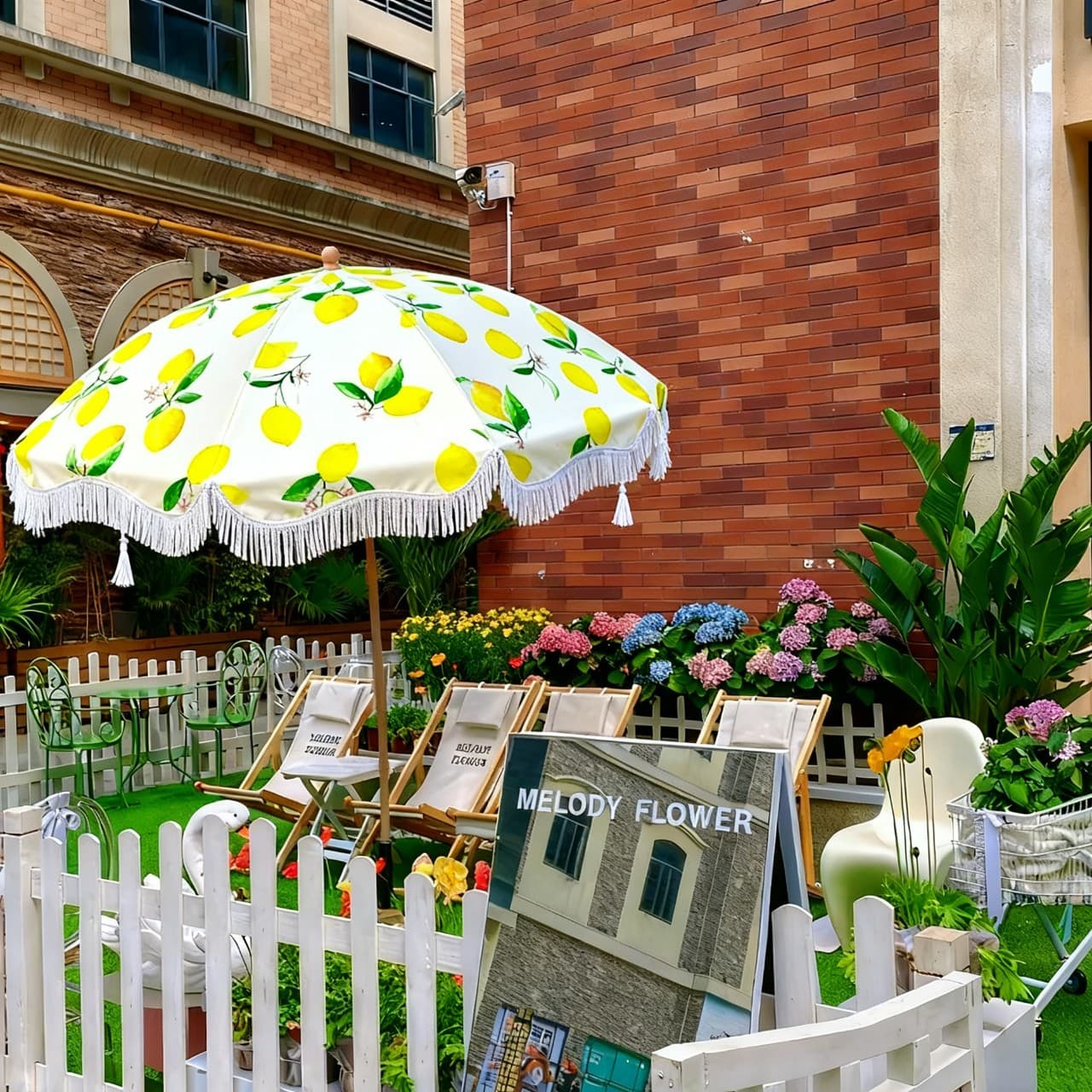 Factory foreign trade direct sales European luxury outdoor tassel umbrella garden solid wood patio umbrella adjustable large parasol 3