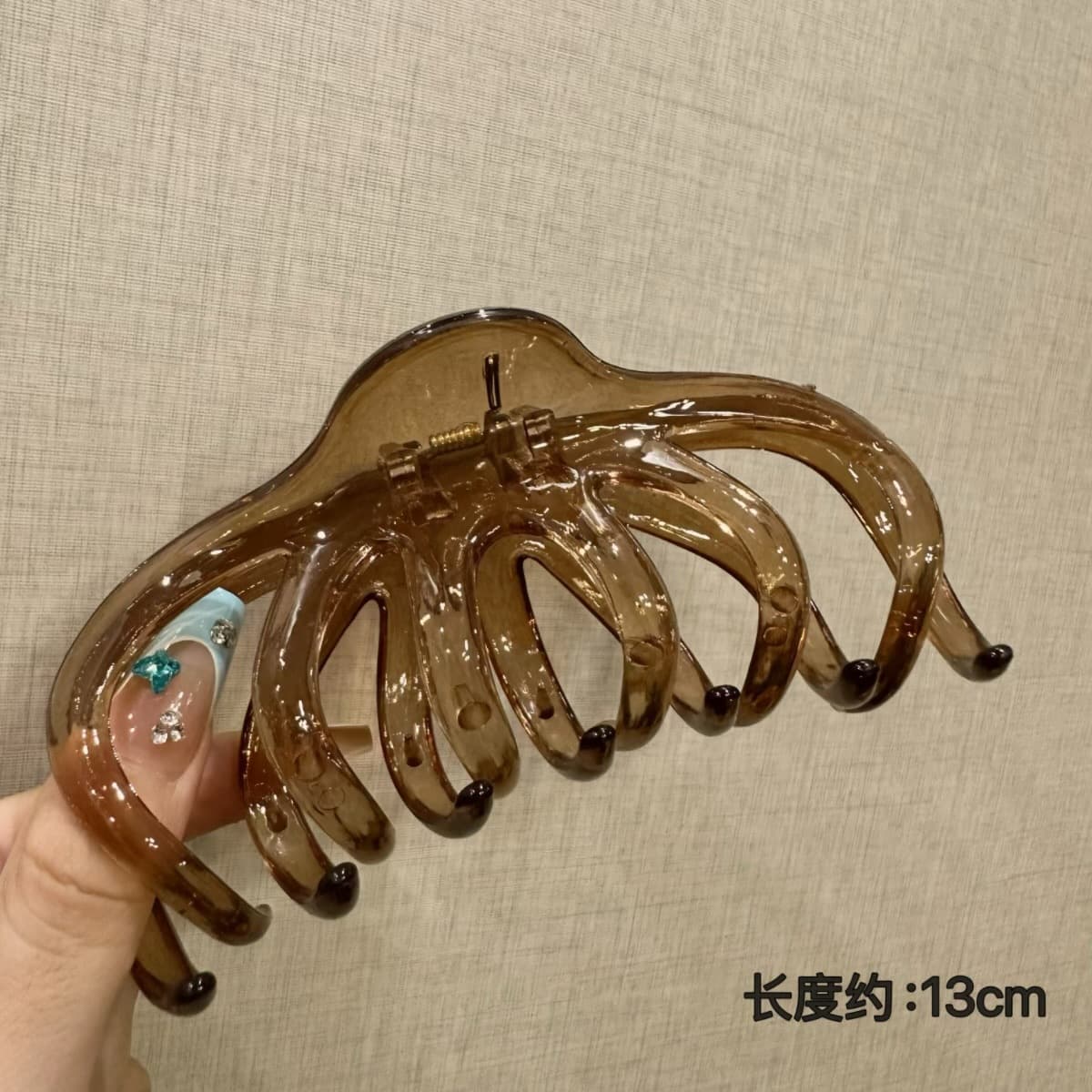 Japanese high-end cute transparent white polka dot fashion multi-hair sweet volume large back head shark girl hairpin hair accessories 8