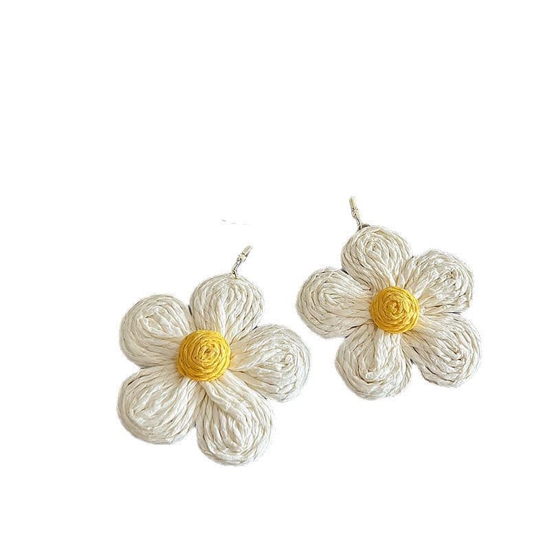 Dopamine flower ear hook women's new holiday style accessories ear clip without piercing high-end seaside cute ear jewelry 6
