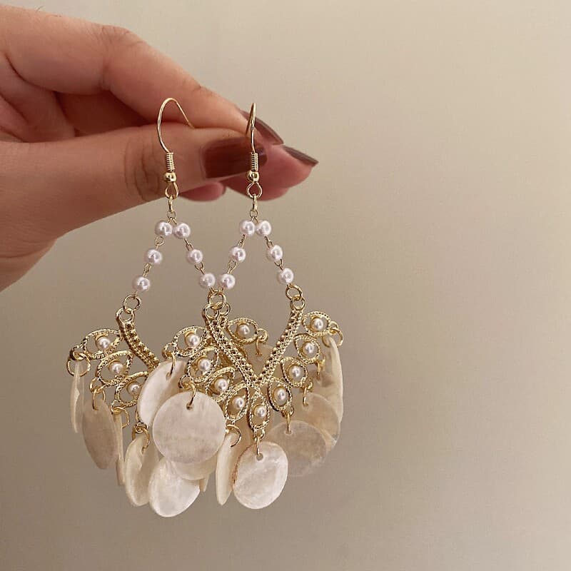 Dopamine flower ear hook women's new holiday style accessories ear clip without piercing high-end seaside cute ear jewelry 8