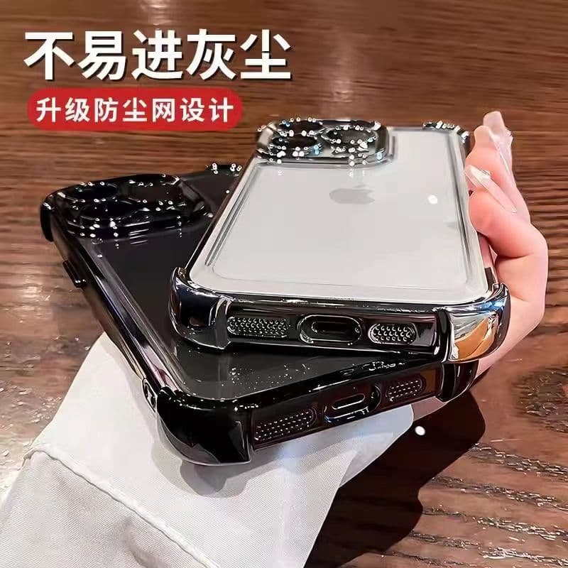 Suitable for iPhone17 four-corner airbag anti-fall 16E mobile phone case Apple 15PROMAX lens film 14 protective cover 3 3