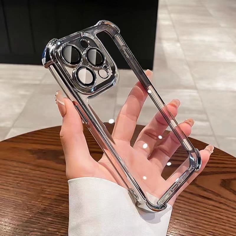 Suitable for iPhone17 four-corner airbag anti-fall 16E mobile phone case Apple 15PROMAX lens film 14 protective cover 3 7