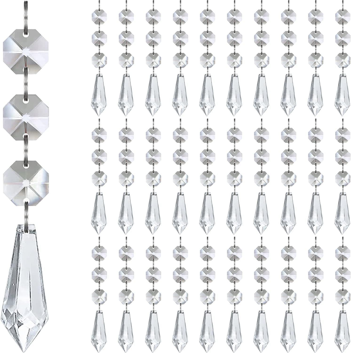 30 PCS DIY Christmas Crystal Snowflake Pendant Christmas Acrylic Decoration Pendant Pendant Wedding Venue Decoration 7
