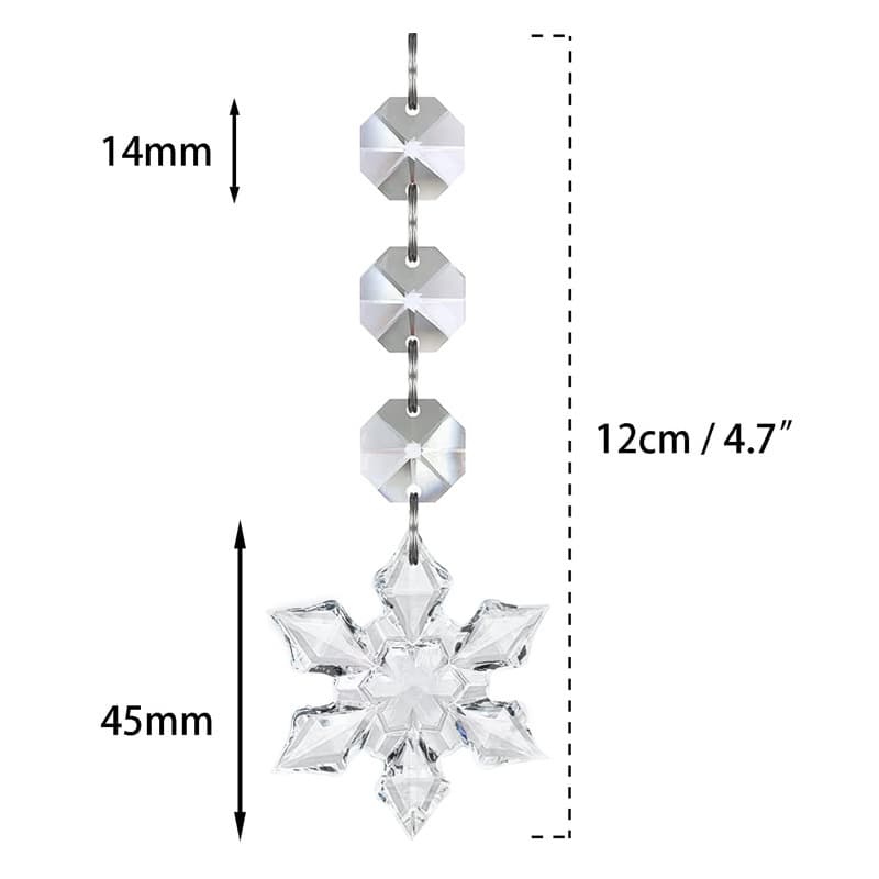 30 PCS DIY Christmas Crystal Snowflake Pendant Christmas Acrylic Decoration Pendant Pendant Wedding Venue Decoration 9