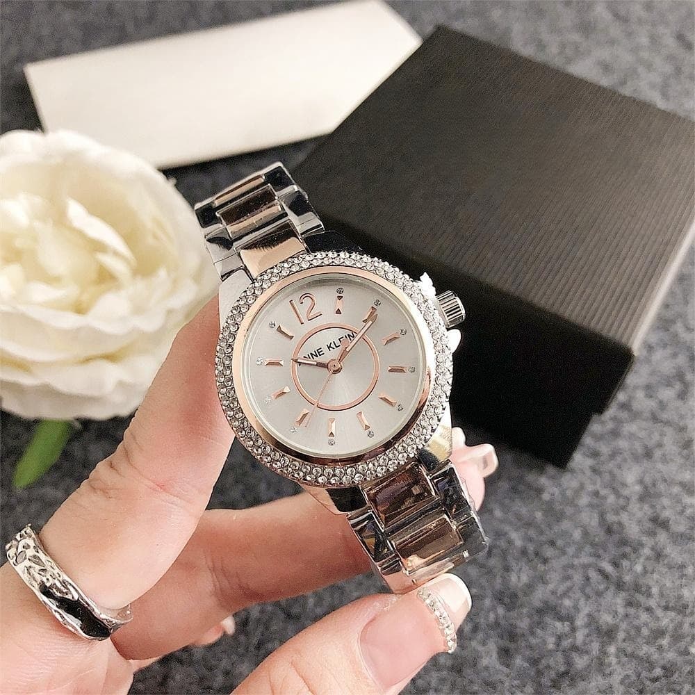 Watches for women, light luxury, simple temperament, internet celebrity fashion, popular rhinestone fashion quartz women's watch 2025 rose gold 7
