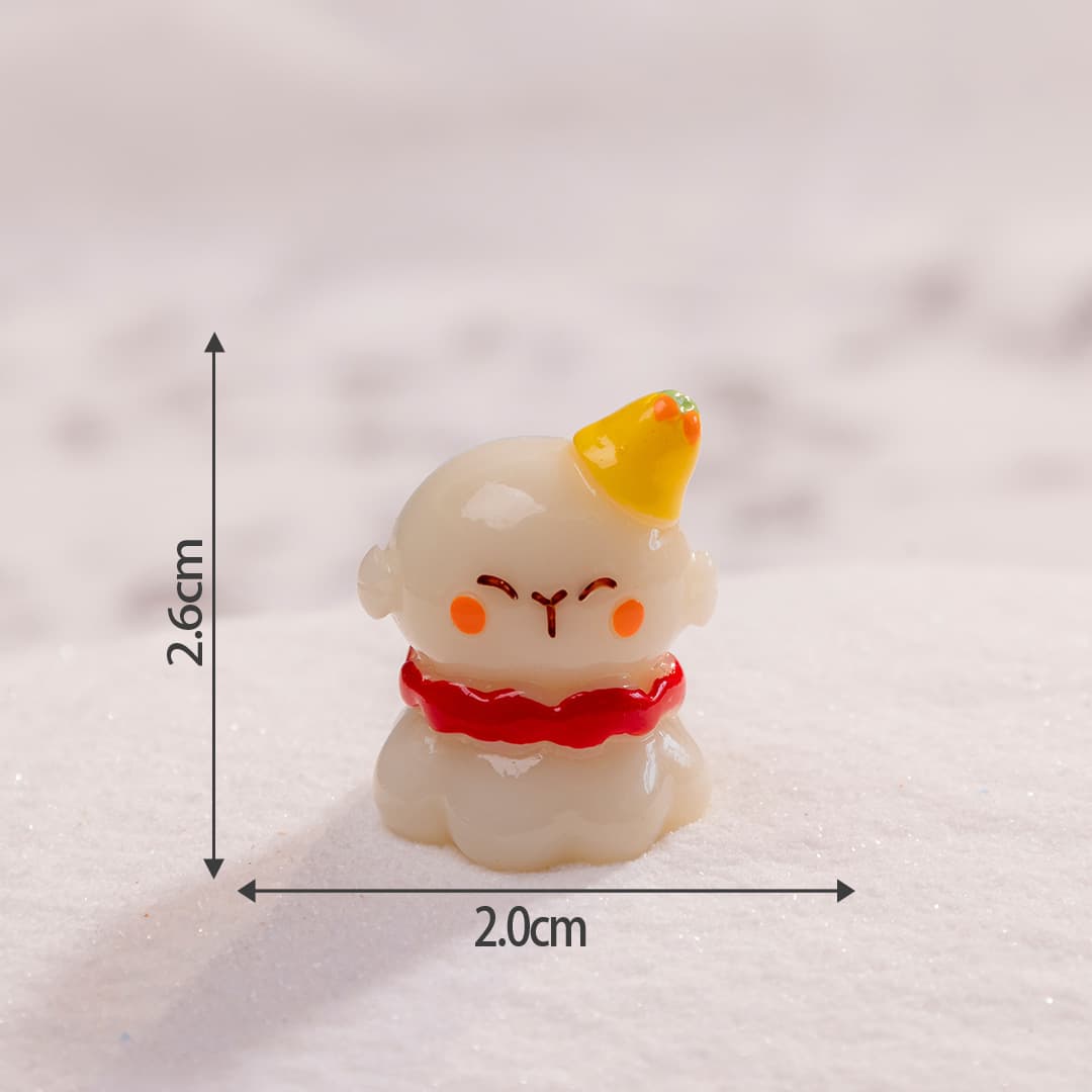 Christmas small animal microscopic scene Christmas snow scene diy resin craft decoration accessories desktop car decoration 10