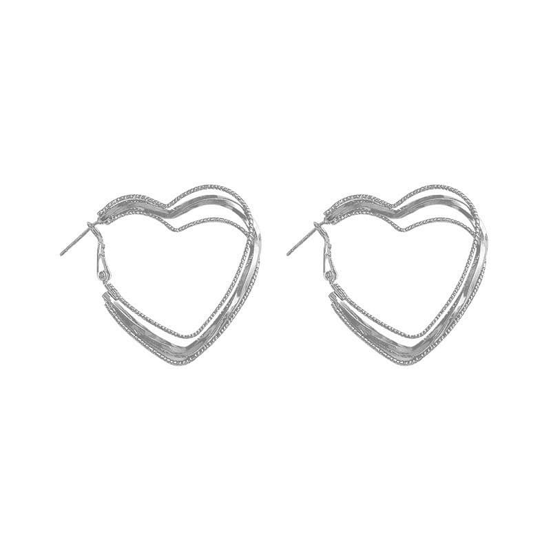 Sweet cool hot girl plain hoop earrings 2025 new simple round face earrings personalized internet celebrity hoop earrings 6