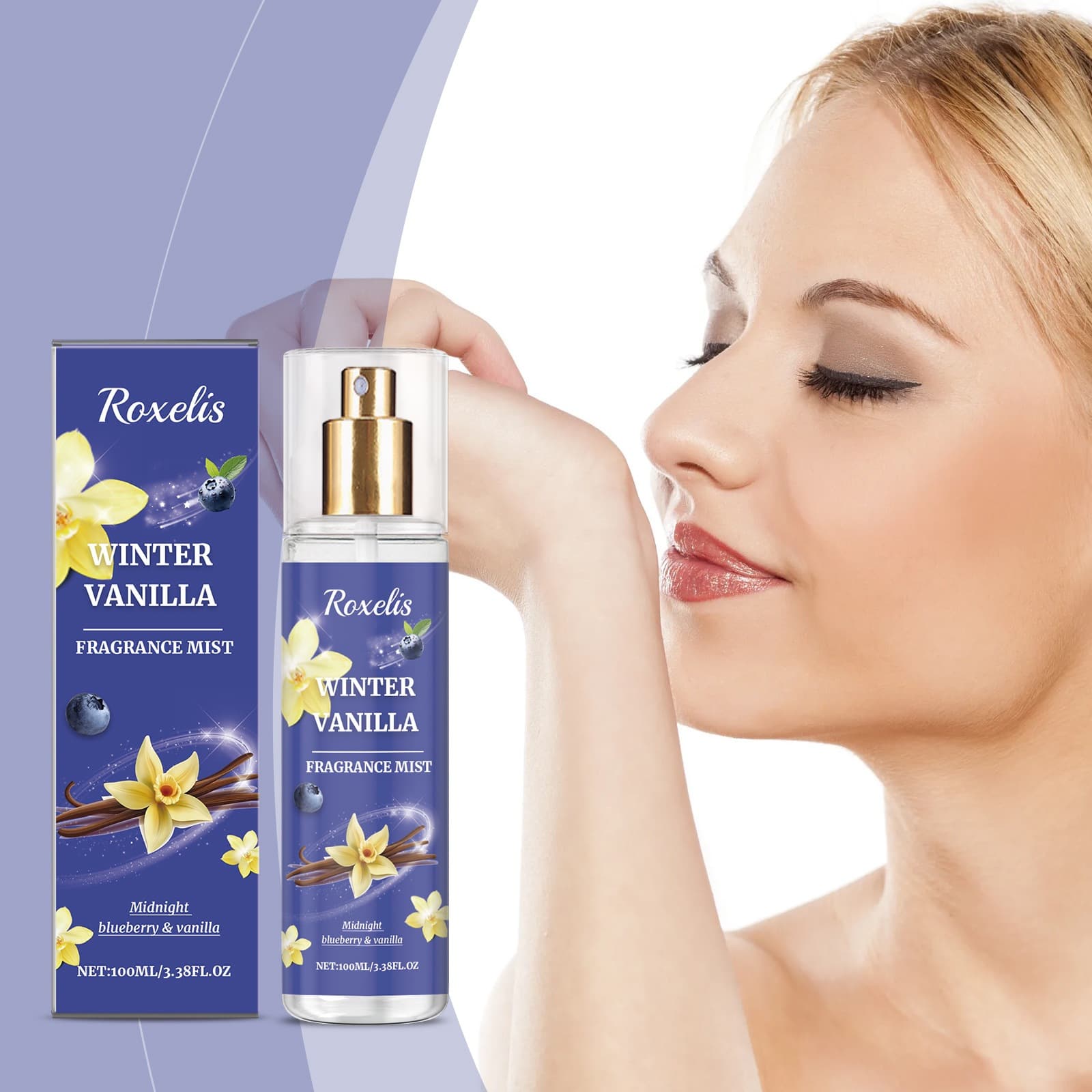 Vanilla blueberry body fragrance spray exudes unique charm, fresh fragrance, long-lasting fragrance, niche eau de toilette 3