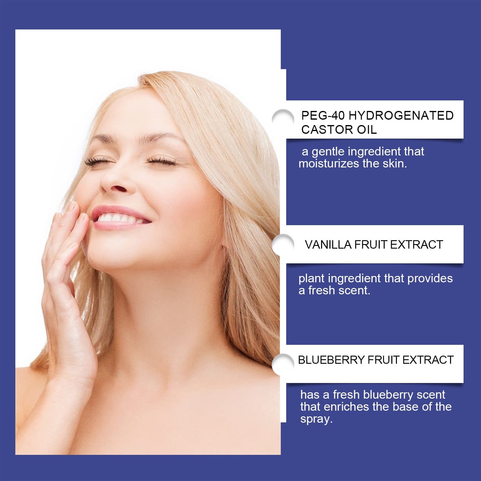 Vanilla blueberry body fragrance spray exudes unique charm, fresh fragrance, long-lasting fragrance, niche eau de toilette 5