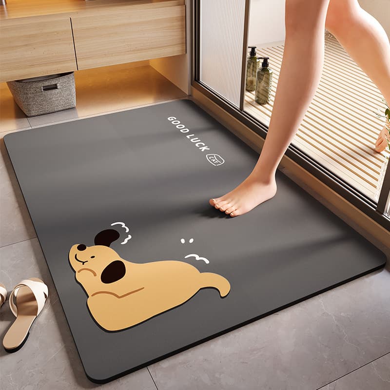 Toilet bathroom floor mats can be cut diatom mud water-absorbent household floor non-slip mats toilet door mats 8