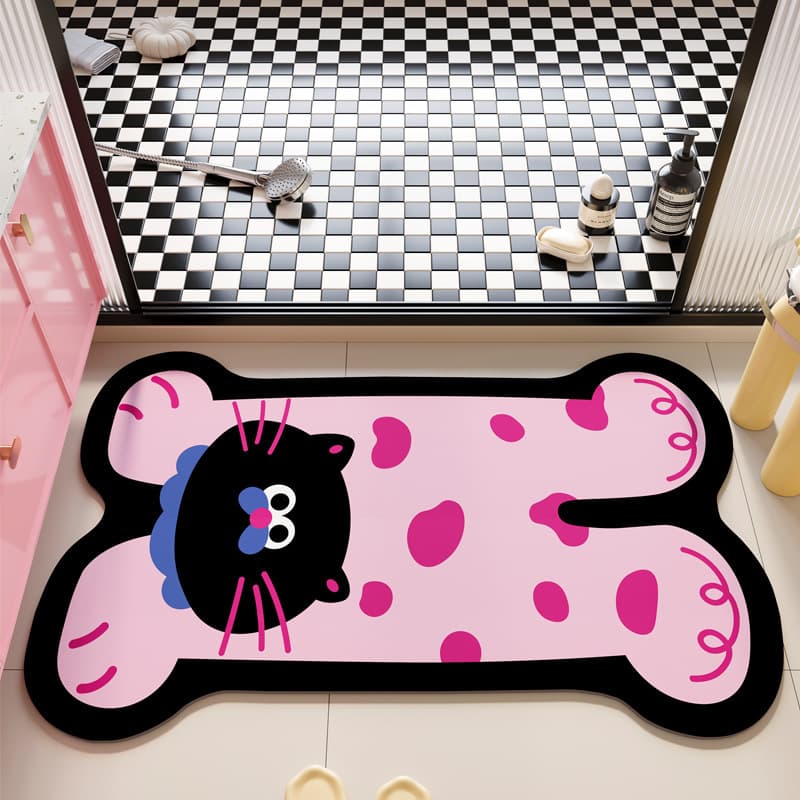 Toilet bathroom floor mats can be cut diatom mud water-absorbent household floor non-slip mats toilet door mats 1