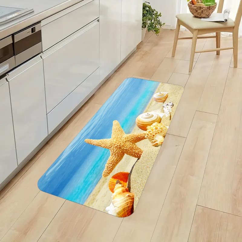 Hot selling starfish floor mat diatom mud kitchen bathroom water absorbent bathroom door non-slip foot mat diatom mud floor mat 1