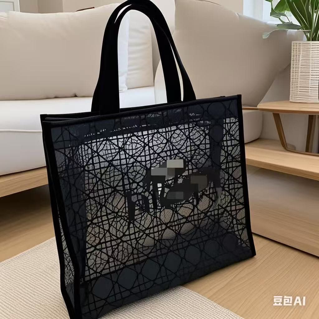 D's Beauty Gifts Women's Shoulder Bag Cannage Mesh Bag Tote Bag Beach Bag 7