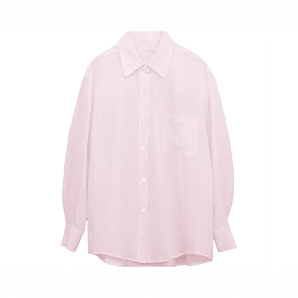 Baoji spring old money style pure linen shirt women's loose shirt jacket fashionable commuting casual linen top 6