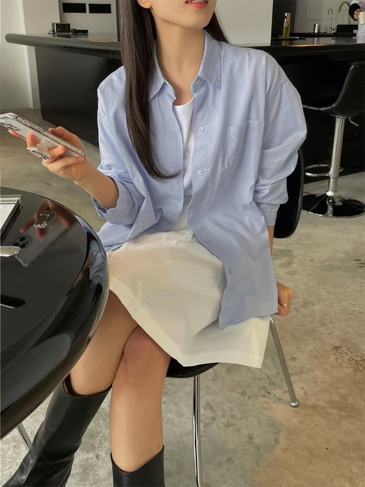 Baoji spring old money style pure linen shirt women's loose shirt jacket fashionable commuting casual linen top 9