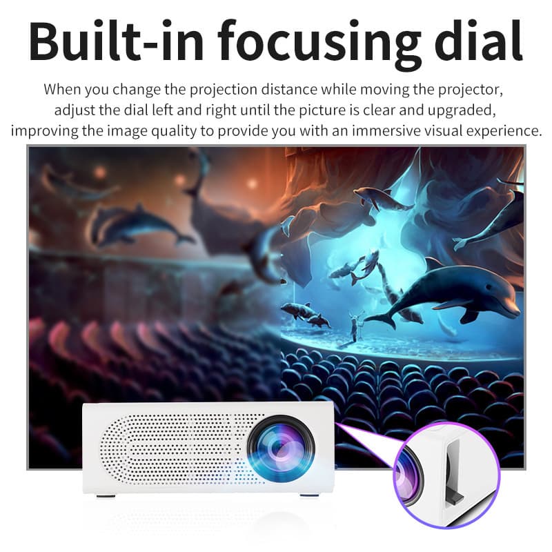Cross-border M200 portable mini projector LED mobile phone home theater wired mobile phone same screen supports 1080p 4
