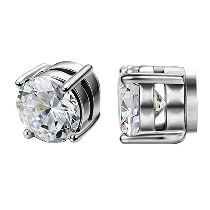 Fashionable Magnetic Earrings for Men and Women Shiny Magnet Zircon Ear Clip No Piercing American Ear Bone Clip Earrings 7