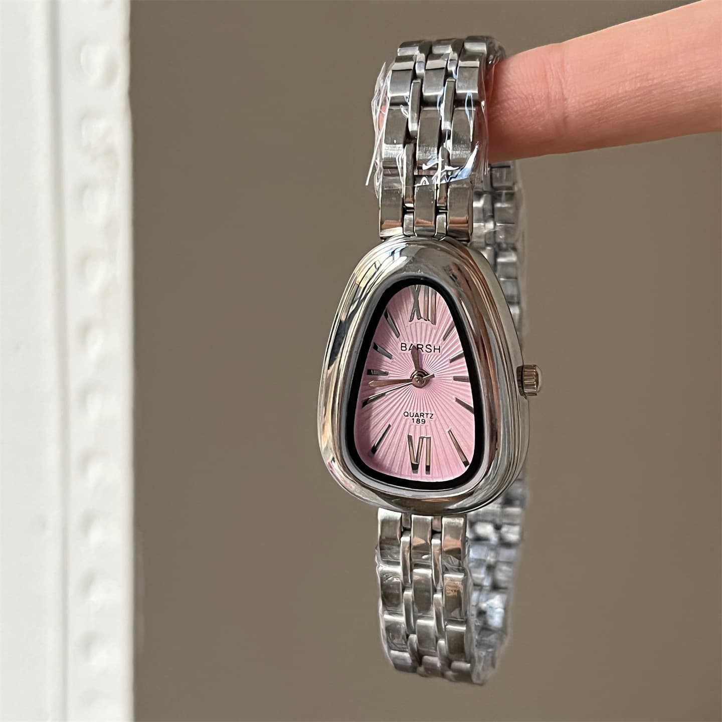 BARSH silver snake head steel band watch women's niche light luxury simple retro high-end quartz watch women's watch 4