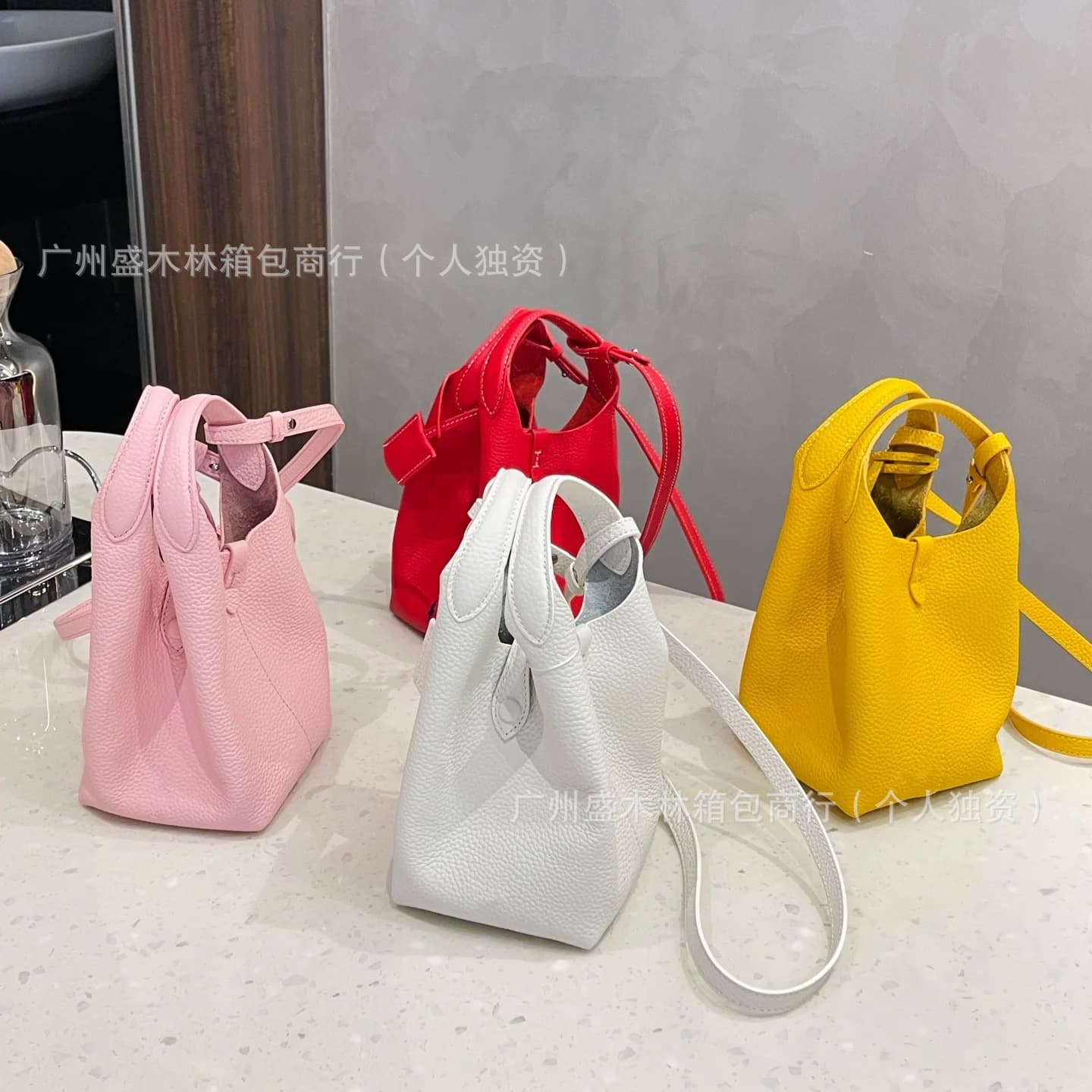 Cross-border 2025 Raff Vegetable Basket Old Money Style Bucket Bag First-layer Cowhide Handheld Shoulder Crossbody Women's Bag [Version] 4