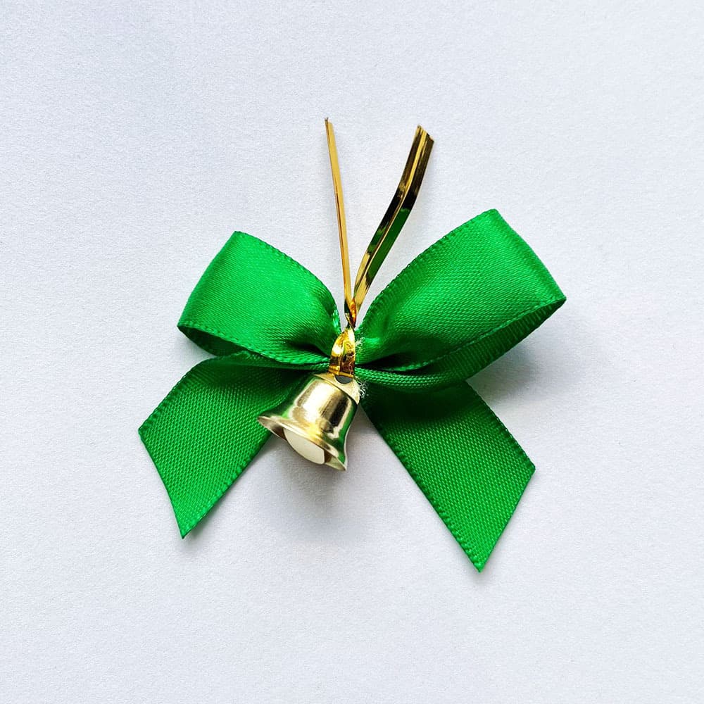 Large quantity and high price polyester Christmas decoration bow pendant Christmas party red with bell decoration pendant 7