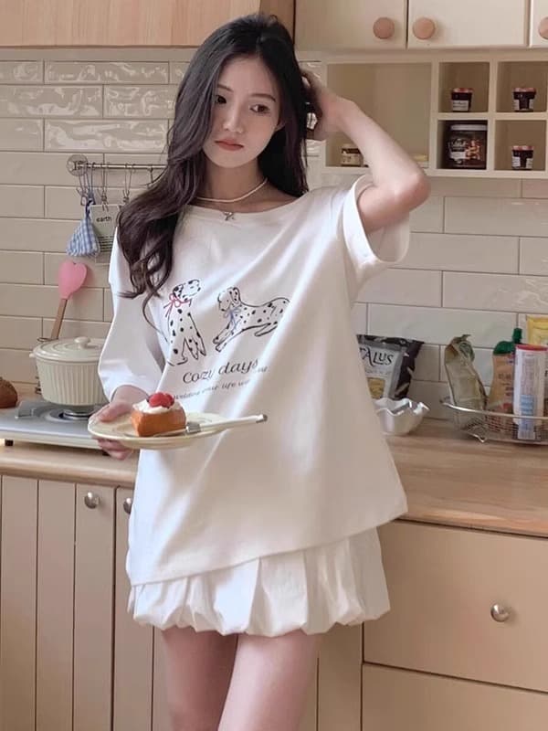 One-piece oblique shoulder short-sleeved women's T-shirt one-shoulder 2025 new women's loose lazy slouchy off-shoulder top 9