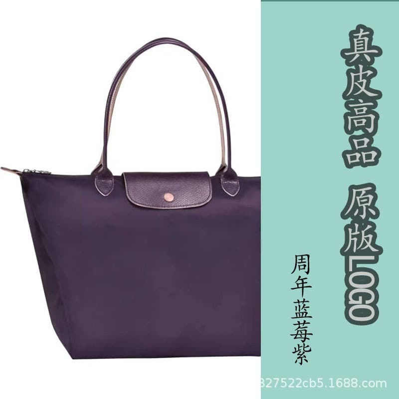 French Longxiang 70th Anniversary Tote Bag Shoulder Crossbody Mummy Waterproof Nylon Handbag Embroidered Hand Commuting Bag 9