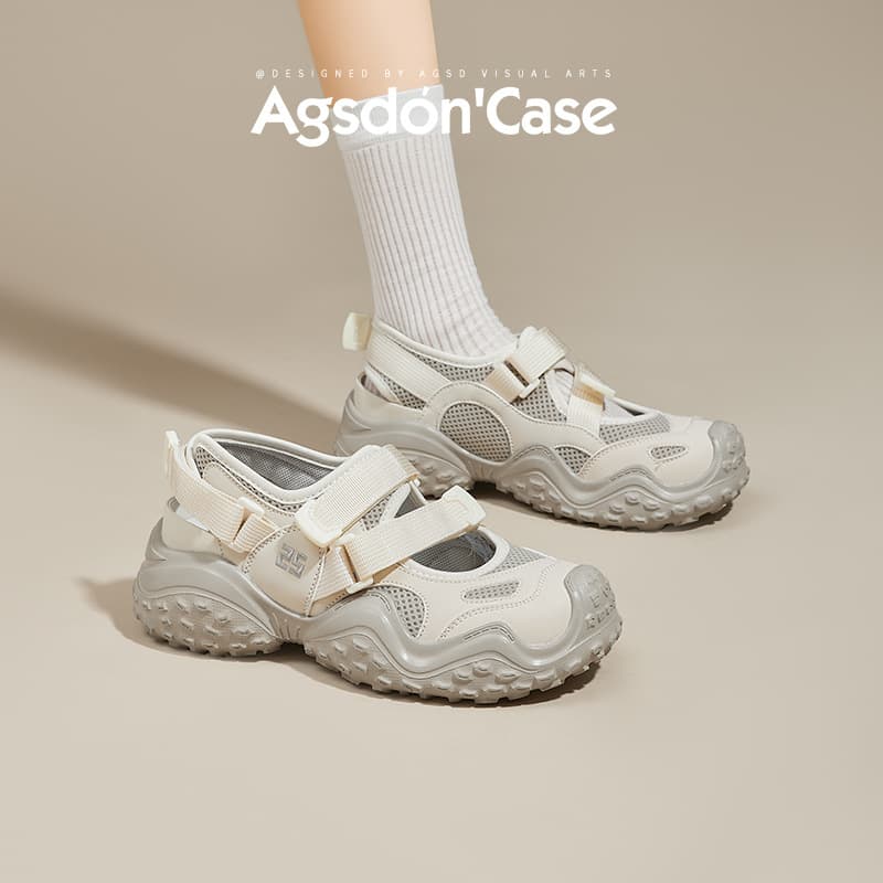 Augushiden sports sandals women's 2026 new spring thick-soled hollow river tracing shoes outdoor hiking and mountaineering shoes trend 4