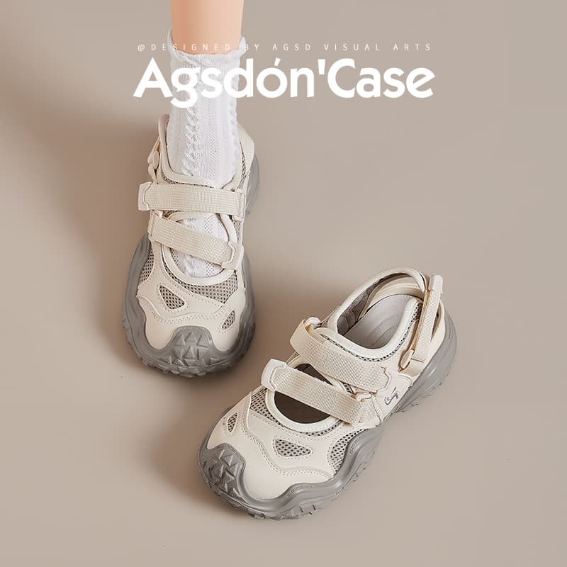 Augushiden sports sandals women's 2026 new spring thick-soled hollow river tracing shoes outdoor hiking and mountaineering shoes trend 1