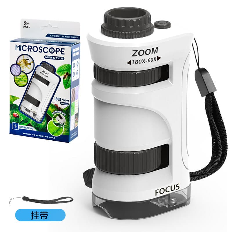 Microscope portable handheld magnifying glass for primary school students educational science experiment science and education toys children's microscope 9