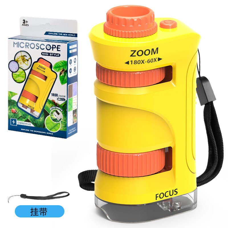 Microscope portable handheld magnifying glass for primary school students educational science experiment science and education toys children's microscope 10