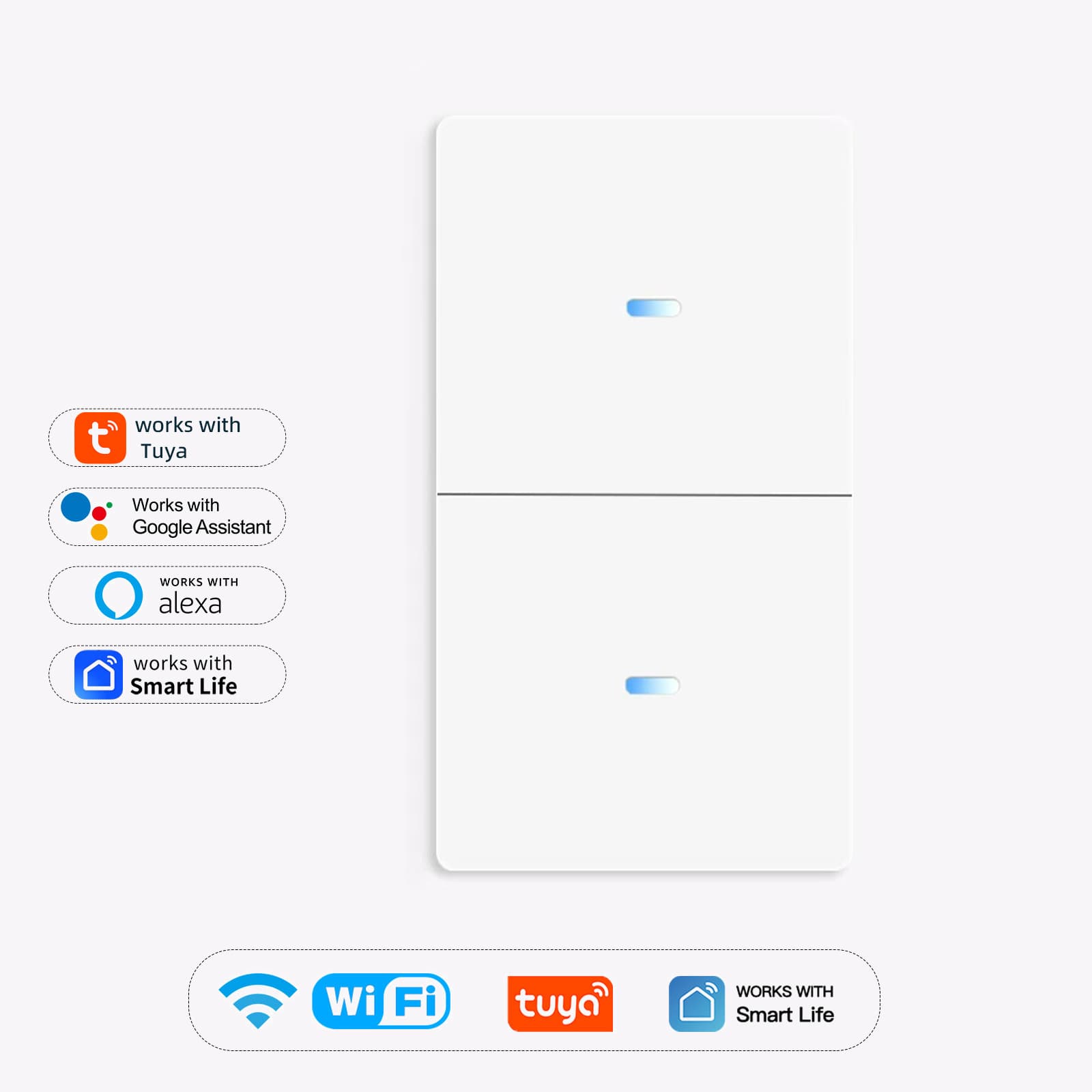 WiFi Tuya Smart 118 switch app remote control smart home matter switch American standard key switch 10