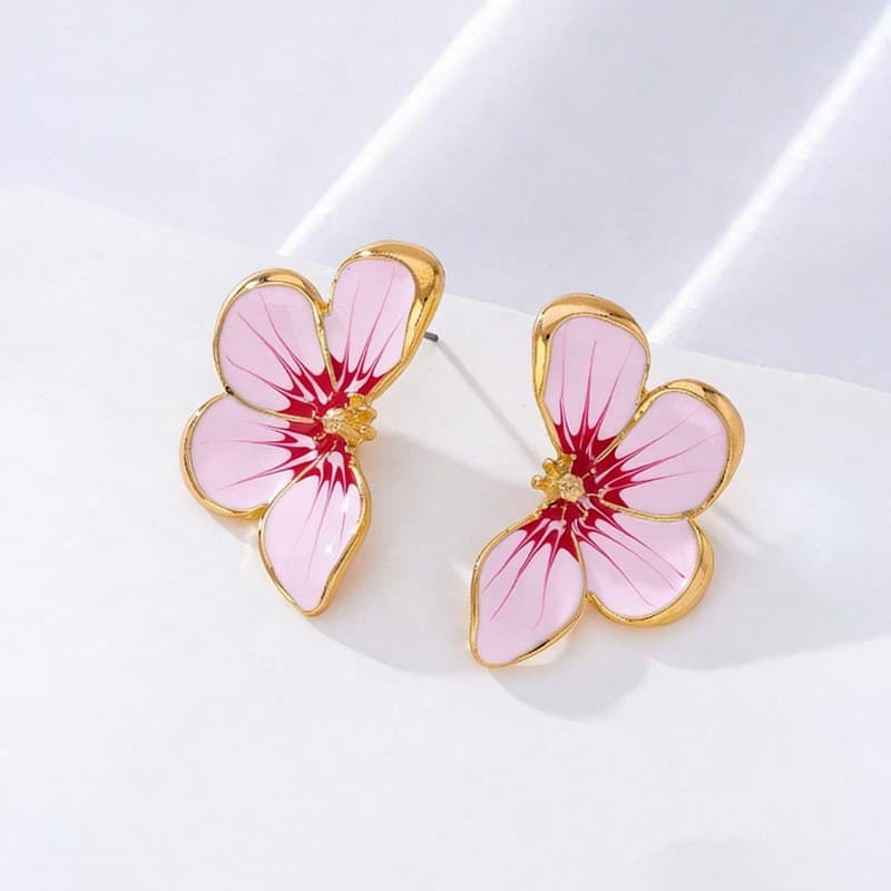 Cross-border hot-selling exquisite three-dimensional flower earrings, fashionable, light luxury and high-end, versatile daily wear earrings 8