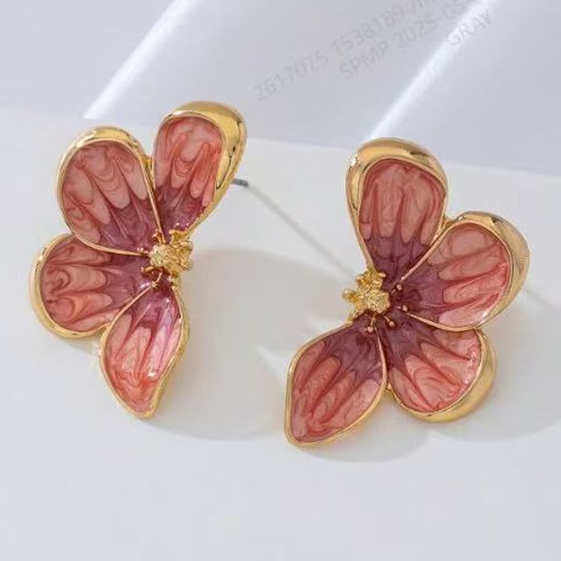 Cross-border hot-selling exquisite three-dimensional flower earrings, fashionable, light luxury and high-end, versatile daily wear earrings 10