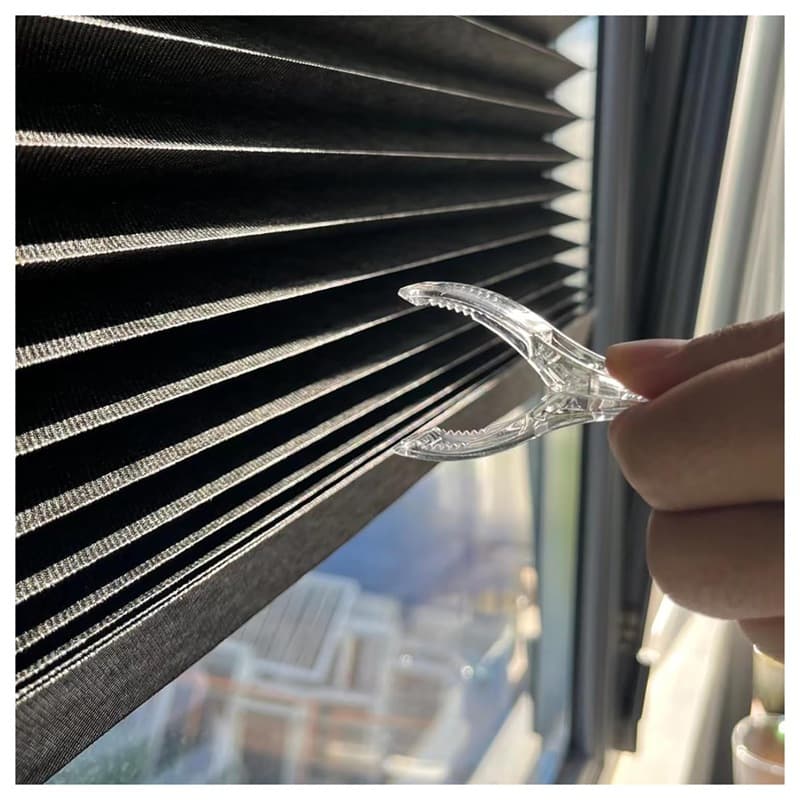 Pleated Curtains Blackout Paper Pleated Blinds No Drilling No Tools Indoor Cordless Curtains Home Curtains 3
