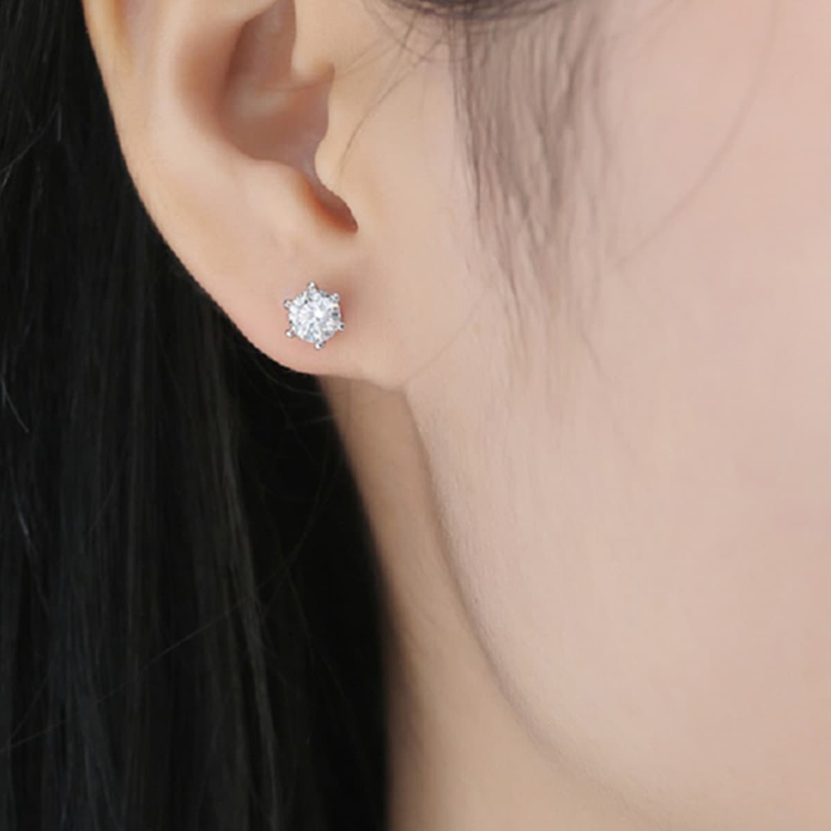 925 sterling silver moissanite earrings extremely simple needle earrings gold-plated cross-border popular jewelry factory ready stock 4
