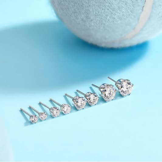 925 sterling silver moissanite earrings extremely simple needle earrings gold-plated cross-border popular jewelry factory ready stock 5